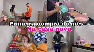 COMPRAS DO MÊS DE AGOSTO  PRIMEIRA COMPRA DO MÊS MORANDO NA CASA NOVA😍🙏 [upl. by Aihsal272]