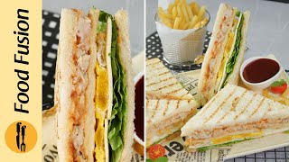 Chicken Spread Sandwich Recipe by Food Fusion [upl. by Olympe]