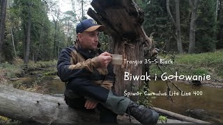 Biwak i Gotowanie  Trangia 355 BlackSakwy Sahoo 10lŚpiwór Cumulus Lite Line 400 Vlog 236 [upl. by Ennywg]