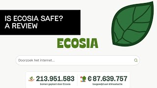 Is Ecosia Safe 🌳 A Greener Search Engine Review [upl. by Modnarb67]