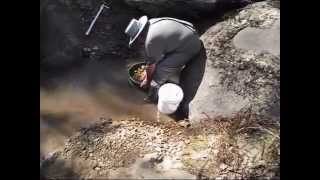 Digging for sapphires at Down the Hill Yarrow Creek near Glen Innes NSW Australia 2 [upl. by Eillod]