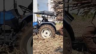 New Holland tractor nalla sethula matiruchu 😔😆 driving sugercane enjoy villagevlog funny [upl. by Brinson]