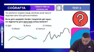 Türkiyenin Su Kaynakları Test 1 Soru 8 AKIN GÜNEŞ [upl. by Ferullo]