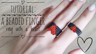 Мастеркласс Кольцо из бисера с сердцем  Мозаичное плетение  Beaded Ring with Heart  Mosaic [upl. by Dirraj]