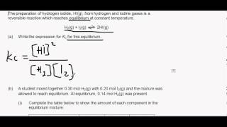 OCR A level Chemisty Unit F325 Module 1  Calculations using Kc [upl. by O'Brien]