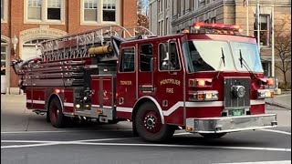 Montpelier VT Fire Department Tower 1 and Ambulance 2 responding [upl. by Berard]