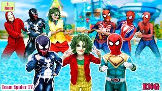 What If Many Spider man in 1 HOUSE KID SPIDER MAN amp Kid JOKER catches car thief  MORE [upl. by Johannes]