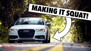 Building an Audi S4  Pt 3 BIG BRAKE KIT COILOVERS amp DRIVETRAIN  ECS Tuning [upl. by Latreshia310]