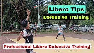 Volleyball Defensive Training  Professional Libero Defensive Training  Libero Training [upl. by Ralaigh]