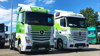 MercedesBenz Actros 4 Vs Actros 5 Fuel Challenger  MP4 MP5 with MirrorCam Fuel Saving [upl. by Kaleb512]