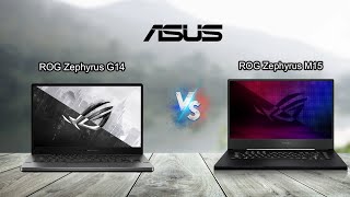 Asus ROG Zephyrus G14 Ryzen 7 4800HS vs Asus ROG Zephyrus M15  Gaming laptops under 1500 [upl. by Gurevich293]