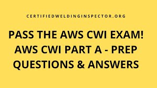 AWSCWI Part A Preparatory Questions amp Answers [upl. by Hsakiv87]