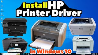 How to Download amp Install Any HP Printer Driver Manually in Windows 10 PC or Laptop  2024 [upl. by Nauqel]