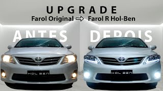 ANTES E DEPOIS  Substituição de Farol Corolla [upl. by Eniad]