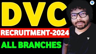 DVC JE Recruitment 2024  Official Notification  DVC Eligibility Form fill up Exam Big Update 2024 [upl. by Namien]