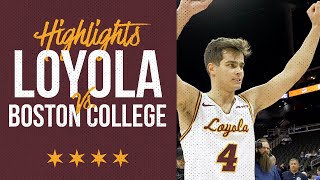 Loyola vs Boston College  Cinematic Highlights [upl. by Yrrej]