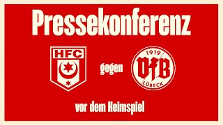 27 Spieltag 202324 Hallescher FC  VfB Lübeck  Pressekonferenz vor dem Spiel [upl. by Cahan]