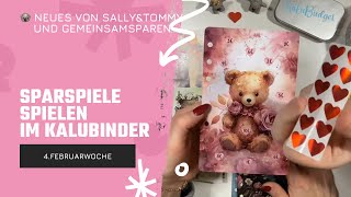 Sparspiele amp Challenges💜4 Februarwoche🐨 Neues von Gemeinsamsparen amp SallyampTommy💜umschlagmethode [upl. by Ingrid]