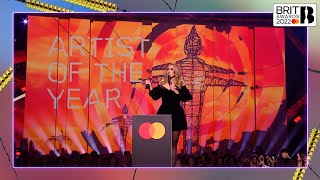 Adele wins Artist of the Year  The BRIT Awards 2022 [upl. by Kostival]