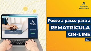 Tutorial Rematricula Online  2024 [upl. by Sirtimid]