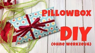 Weihnachten eine Geschenkverpackung basteln  Verpackung DIY  Pillowbox ohne Werkzeug [upl. by Launce423]