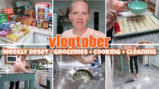 VLOGTOBER 2023  WEEKLY RESET  GROCERY HAUL  COOKING  CLEANING [upl. by Adnavoj198]