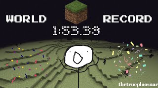 Minecraft Speedrun NEW WORLD RECORD video  explainment [upl. by Aloin]