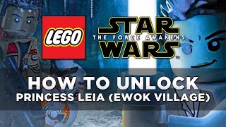 LEGO Star Wars The Force Awakens  Princess Leia Ewok Village Carbonite Brick Location [upl. by Curren]