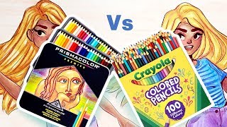 prismacolor pencils vs crayola pencils  PRISMACOLOR VS CRAYOLA [upl. by Oalsecnew]