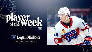 🏆 HABS PROSPECT SPOTLIGHT LOGAN MAILLOUX  PLAYER OF THE WEEK 🏆 [upl. by Kellyn]