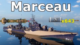 World of WarShips Marceau  3 Kills 220K Damage [upl. by Bechler]