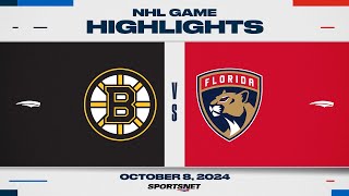 NHL Highlights  Panthers vs Bruins  October 8 2024 [upl. by Ecirrehs]