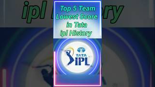 Top 5 Team Lowest Totals in Tata ipl History shorts ipl [upl. by Eseyt]