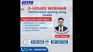 Performance Testing Using JMeter  Webinar [upl. by Lovering]