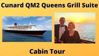 Cunard QM2 Queens Grill Suite Cabin Tour [upl. by Nadabb158]