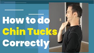 How to do chin tucks exercise correctly Fix Forward head position [upl. by Llenrup]