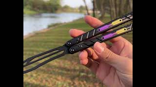 Jiegeng Alpha Beast AB V2 Balisong Clone balisong butterflyknife balisongcommunity [upl. by Llorrac]