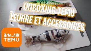 UNBOXING TEMU quelques accessoires et LEURRE de pêche [upl. by Alika]