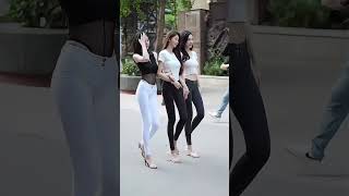 Chinese beautiful girl street fashion style 😘 shorts beautifulgirl chinafashion shortvideo [upl. by Cinamod]