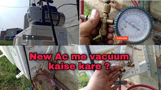 how to vacuum new air conditioning  new ac installation vacuum [upl. by Rifkin693]