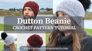 Dutton Beanie Tutorial Crochet Your Own Unisex Beanie [upl. by Acessej722]