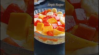 Fruit Custard🥭🍌🍓SIMPLE RECIPESfruitcustardfruitssummerrecipesdessertrecipesimplesweetrecipes [upl. by Nepean]