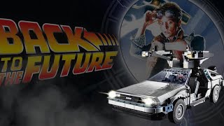 LEGO Delorian 10300  Animated Green Screen Video Back to the Future Time Machine [upl. by Acisse]