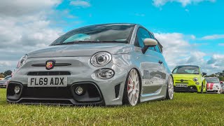 Insane Bagged Abarth 595 Essesse at a 150 car Abarth Meet [upl. by Essyle]