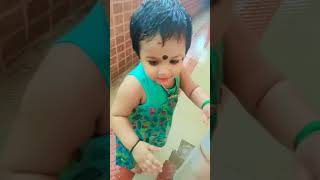 shorts trending train trending cutebaby shortvideos baby shortsfeed 1st time rain lo games💃☔ [upl. by Frederick]