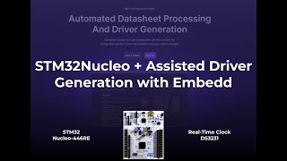 Embedded Driver Generation with Embedd and STM32  001 [upl. by Ahsurej]