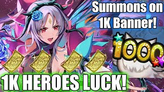 INSANE 1K LUCK Summons on the 1000 Heroes Banner RPlumeria and More  Fire Emblem Heroes FEH [upl. by Sebastien]