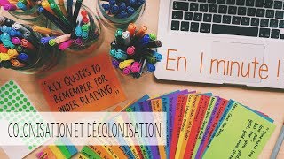 Fiches de révision 4  Colonisation et décolonisation [upl. by Cash546]