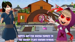 احذر ماشا الزومبي ساكورا Watch out for Masha Zombie in the secret place Sakura School [upl. by Enaira]