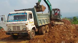 Kobelco SK140 Cutting Overburden in Stone Mines  Precision in Action [upl. by Haikezeh]